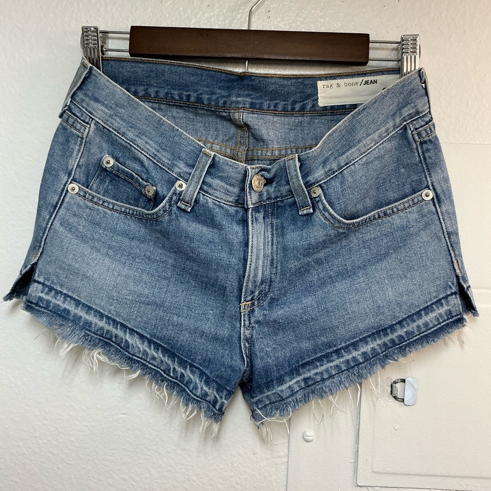 rag & bone Women's Blue Denim Jean Shorts
